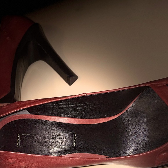 Bottega Veneta Mary Jane Leather Pump Heels in Dark Rose and Black • Size: 36.5 - Picture 6 of 14